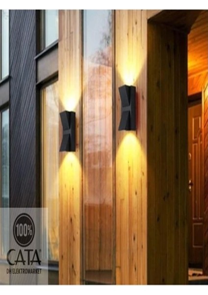 7W Dış Mekan LED Aplik, Günışığı, Siyah, Dayanıklı ve Şık Tasarım