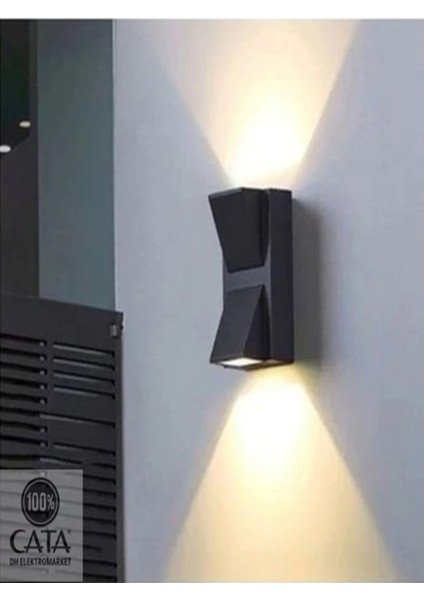 7W Dış Mekan LED Aplik, Günışığı, Siyah, Dayanıklı ve Şık Tasarım fırsatları