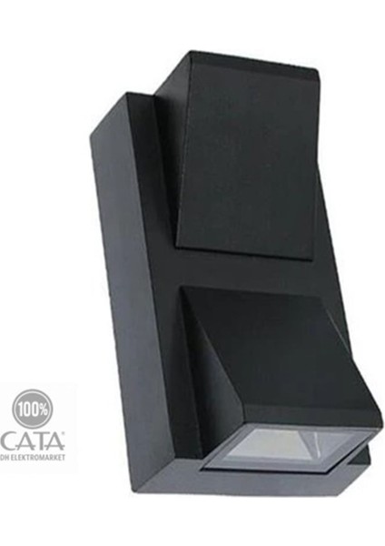 7W Dış Mekan LED Aplik, Günışığı, Siyah, Dayanıklı ve Şık Tasarım