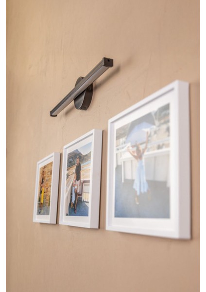 Yapışkanlı 9V Pilli LED Siyah-Beyaz Duvar Aydınlatma, 34 cm Tablo ve Ayna Üstü Dekor fiyatları