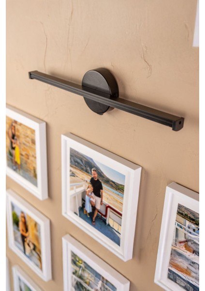 Yapışkanlı 9V Pilli LED Siyah-Beyaz Duvar Aydınlatma, 34 cm Tablo ve Ayna Üstü Dekor modelleri