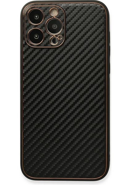 Newface iPhone 13 Pro Max Kılıf Coco Karbon Silikon - Siyah