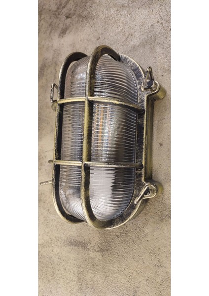 Şık Oval Alüminyum Camlı Tavan ve Duvar Aplikası, Sarı Renk modelleri