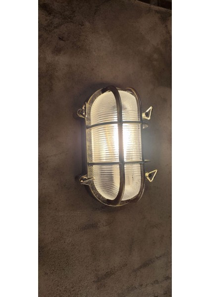 Şık Oval Alüminyum Camlı Tavan ve Duvar Aplikası, Sarı Renk fırsatları