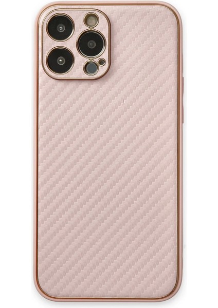 Newface iPhone 13 Pro Max Kılıf Coco Karbon Silikon - Pembe