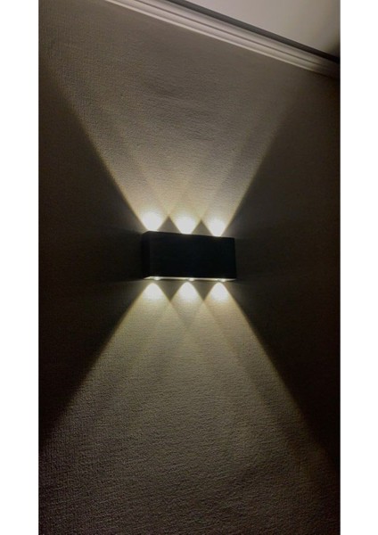 12W 3000K LED Iç/dış Mekan Aplike, Güçlü Işık, Modern ve Şık Tasarım