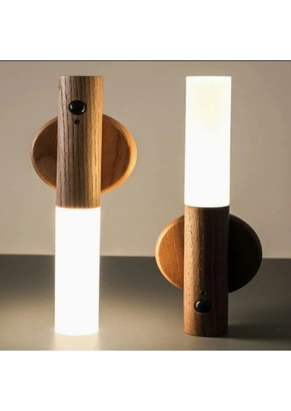 Hareket Sensörlü 18CM Iç Mekan LED Gece Lambası, USB Şarjlı ve Uzun Kullanım