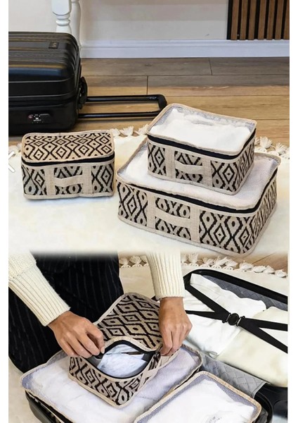 Renkli 3 Parça Valiz ve Ayakkabı Hurçu Seti, Şık ve Hafif Seyahat Seti fiyatları