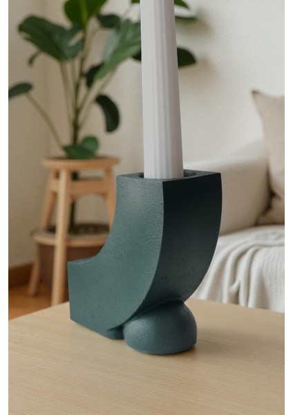Kavisli Şık ve Modern Beton Şamdan Mumluk modelleri