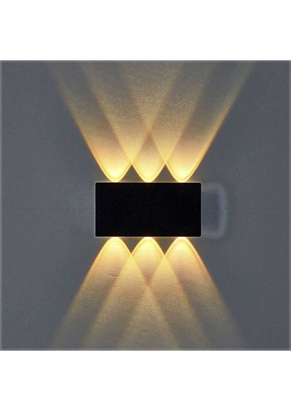 12W Amber LED Aplik, Iç-Dış Mekan, Yüksek Güçlü, Elektrikli, Siyah modelleri