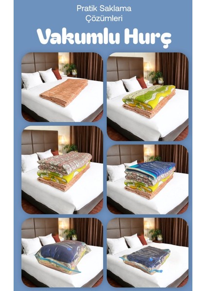 Şeffaf Midi Vakumlu Hurç, 70X100 Cm, Pratik ve Şık Saklama Çözümü fiyatları