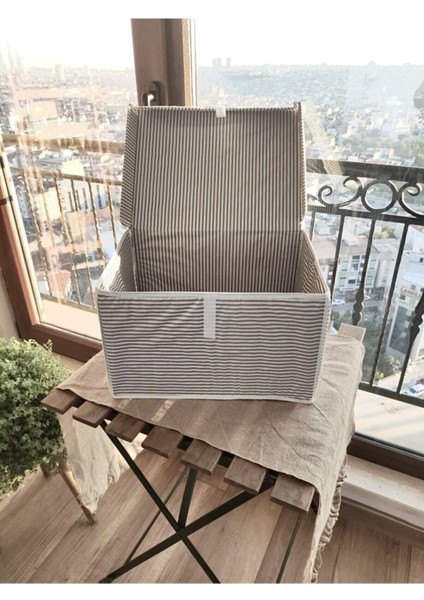 5'li Gri Kapaklı Çok Amaçlı Hurç ve Kutu Seti, 40X30X26 cm fiyatları