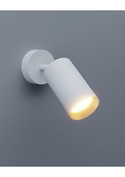 Modern Beyaz Duvar Aplik Spot, GU10 LED Ampul Dahil, Gün Işığı Tonunda Aydınlatma fiyatları