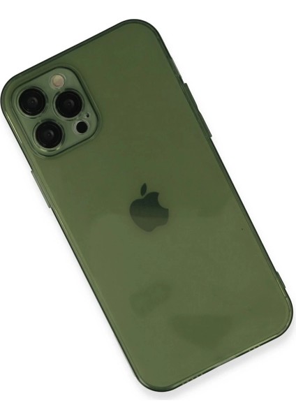 Newface iPhone 12 Pro Max Kılıf Fly Lens Silikon - Yeşil modelleri