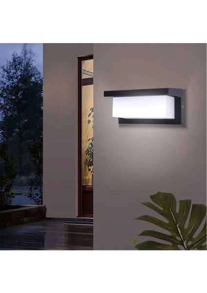 18W LED Dış Mekan Duvar Aplik Siyah Beyaz Renk Seçenekleri