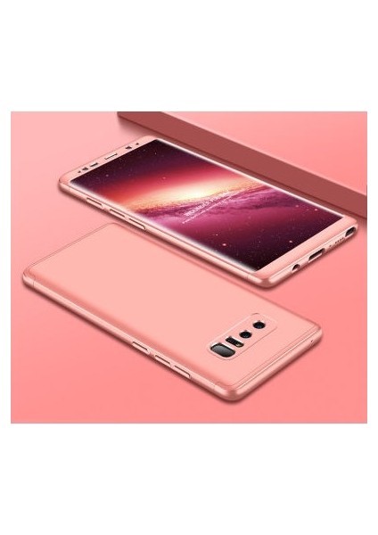 Samsung Galaxy Note 8 3 Parçalı Tam Koruma Şık Astrea Premium Sert Kılıf