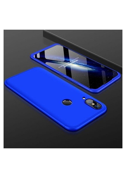 Huawei Y7 Prime 2019 3 Parçalı Tam Koruma Şık Astrea Premium Sert Kılıf