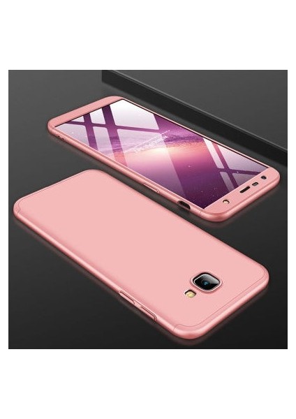 Samsung Galaxy J4 Plus 3 Parçalı Tam Koruma Şık Astrea Premium Sert Kılıf