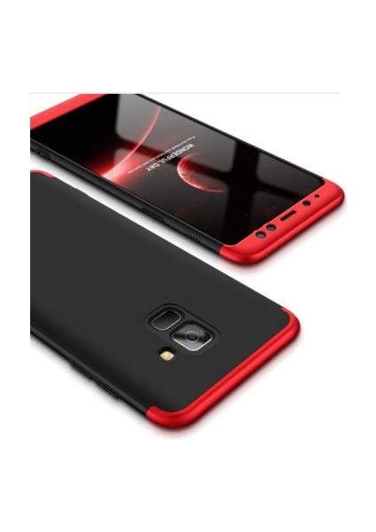 Samsung Galaxy A8 2018 3 Parçalı Tam Koruma Şık Astrea Premium Sert Kılıf