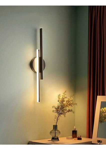 Modern Çift Yönlü Siyah LED Lineer Avize, 70 cm Uzunluğunda Şık Aydınlatma. indirimleri