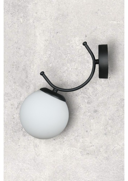 Modern Siyah Camlı Aplik, Mutfak, Yatak Odası ve Hol Için Şık Dekorasyon Parçası