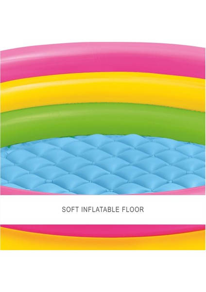 Sunset Glow Ekonomik Şişme Çocuk Havuzu | 147X33 cm 3 Boğumlu | 73 Litre fırsatları