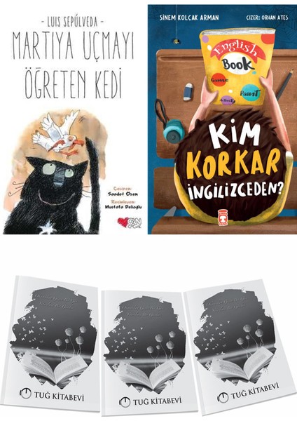 Martıya Uçmayı Öğreten Kedi ve Kim Korkar Ingilizceden + Hediyeli
