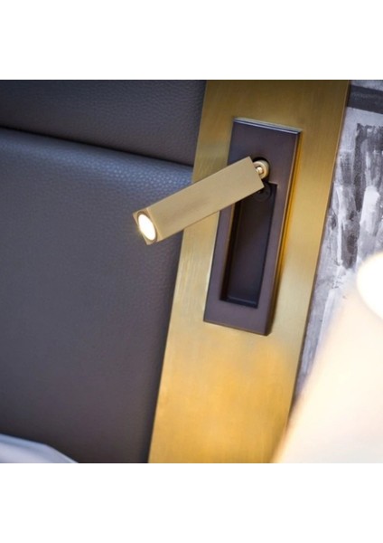 Gold Detaylı, Siyah Kasa, Günışığı LED Yatak Başı Okuma Lambası fiyatları