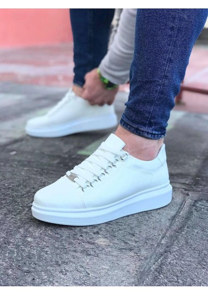 Beyaz Düz Erkek Casual Ayakkabı