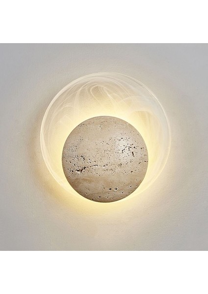 Şık Taş Duvar Lambası, Modern Tasarım, Sarı Işık, Sade ve Estetik, Ev Dekorasyonu fiyatları