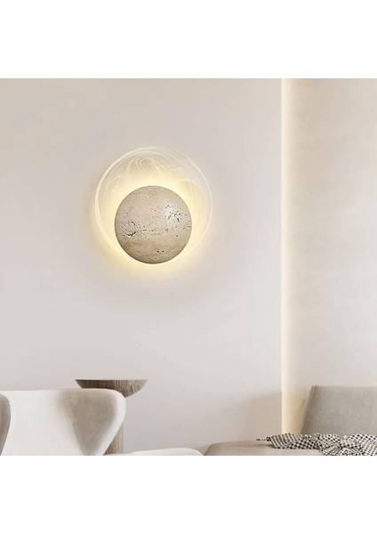 Şık Taş Duvar Lambası, Modern Tasarım, Sarı Işık, Sade ve Estetik, Ev Dekorasyonu modelleri