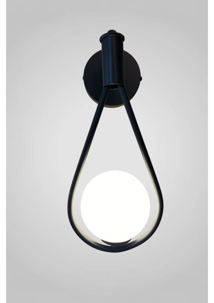 Modern Siyah Damla Aplik, Şık ve Zarif Dekoratif Aydınlatma Parçası