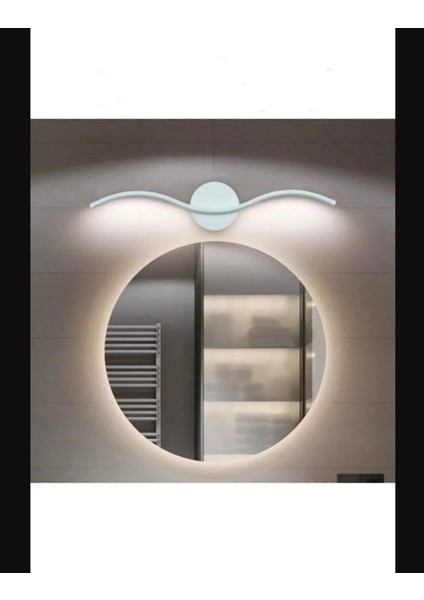 Modern Kıvrım Tasarımlı, Beyaz Işıklı, Enerji Verimli LED Avize ve Aplike Seti