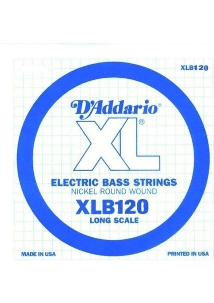 0.120 Ga Nickel Round Wound Bas Gitar Tek Tel, XLB120