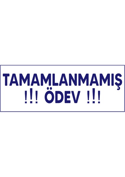 Öğretmen Kaşesi - Tamamlanmamış Ödev, 912 (51mm*19 mm) Mavi Keçeli Otomatik Kaşe fırsatları