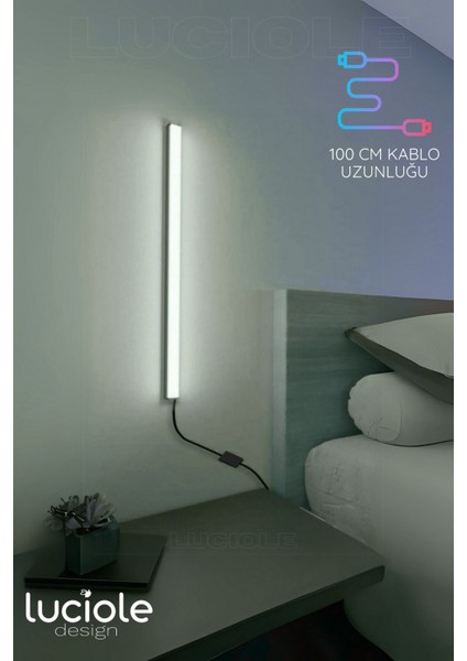 Renkli Uzaktan Kumandalı LED Aplik 50 Cm, Yatak, Tv Yanı ve Oturma Odası Için Ideal fiyatları