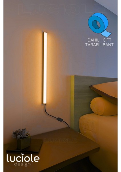 Renkli Uzaktan Kumandalı LED Aplik 50 Cm, Yatak, Tv Yanı ve Oturma Odası Için Ideal fırsatları