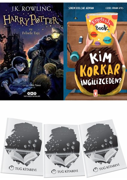 Harry Potter ve Felsefe Taşı ve Kim Korkar Ingilizceden + Hediyeli