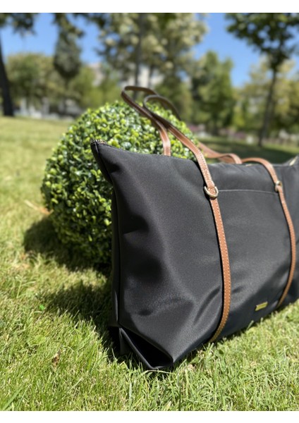 Kadın Şeritli Shopper El ve Omuz Çantası modelleri