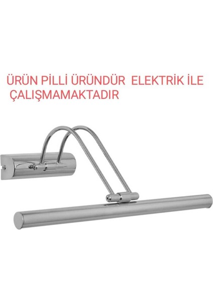 35 cm Pilli Aplik Ayna ve Tablo Işıklandırması, 6500K Beyaz Işık, Çok Renkli