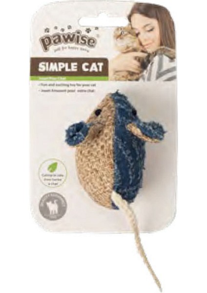 Simple Cat Hasır Kedi Oyuncağı Fare Dsdrn