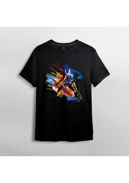 Basketbolcu - Basketbol - Basketball Unisex %100 Pamuklu Bisiklet Yaka T-Shirt Model 2 fiyatları