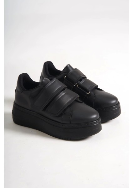 Valencıa Bağcıksız Cırt Cırtlı Ortopedik Taban Kadın Sneaker Spor Ayakkabı Cst - Siyah fırsatları