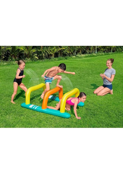 Su Sprinkleri - Su Oyunu-Şişme Atlama Oyunu - Sulu Bahçe Oyunu - Şişme Parkur Oyunu - Şişme Egzersiz Oyunu 135X79X53 Cm.