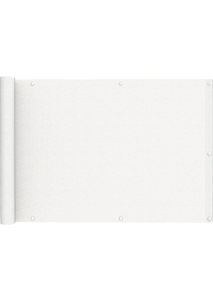 8m x 1m Beyaz Polyester Balkon Branda Su Geçirmez Dayanıklı 650G