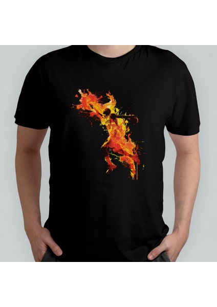 Basketbolcu - Basketbol - Basketball Unisex %100 Pamuklu Bisiklet Yaka T-Shirt Model 3