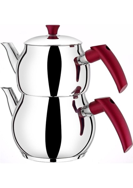 Mini Çaydanlık, Bordo, 2,99 L, Dayanıklı ve Şık Tasarım