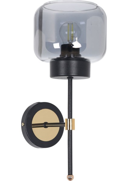 Kama Siyah Gold Füme Camlı Modern Aplik Işıklandırma Parçası fiyatları