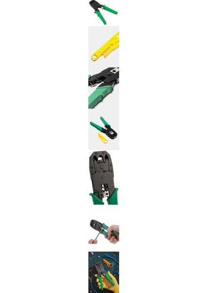 Turk Kablo Sıkma ve Soyma Pensesi Rj-11-Rj-12-Rj-45 4p 6p 8p - FKU9715-6287