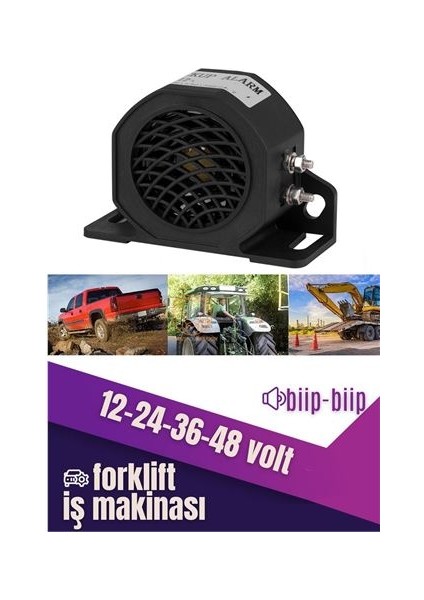 Turk Iş Makinası Forklift Yüksek Desibel Siren 12V-24V-36V - FKU2206-3061